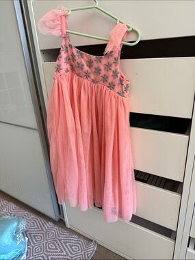 ruby & bloom Pink Tulle Star-Embellished Party Dress